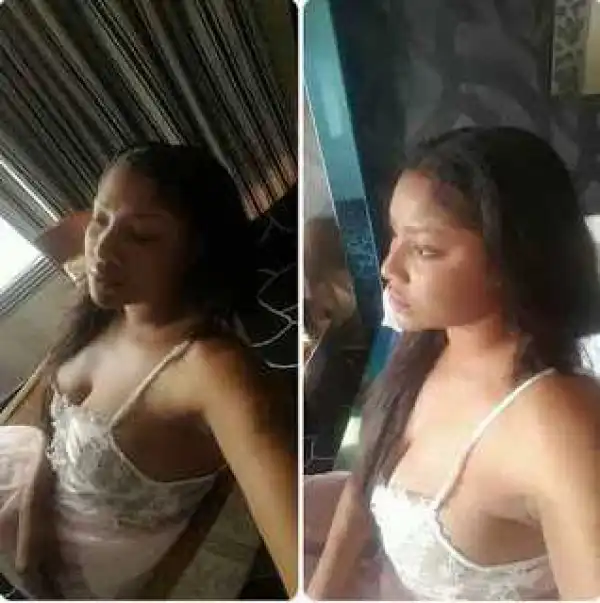Angela Okorie Flaunts Natural Beauty In Night Gown With Makeup Free Photo